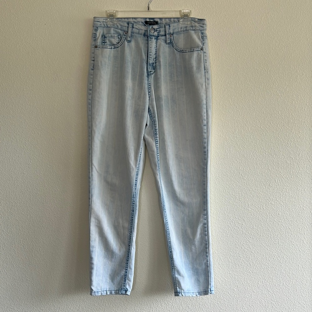Striped High-Waisted Denim